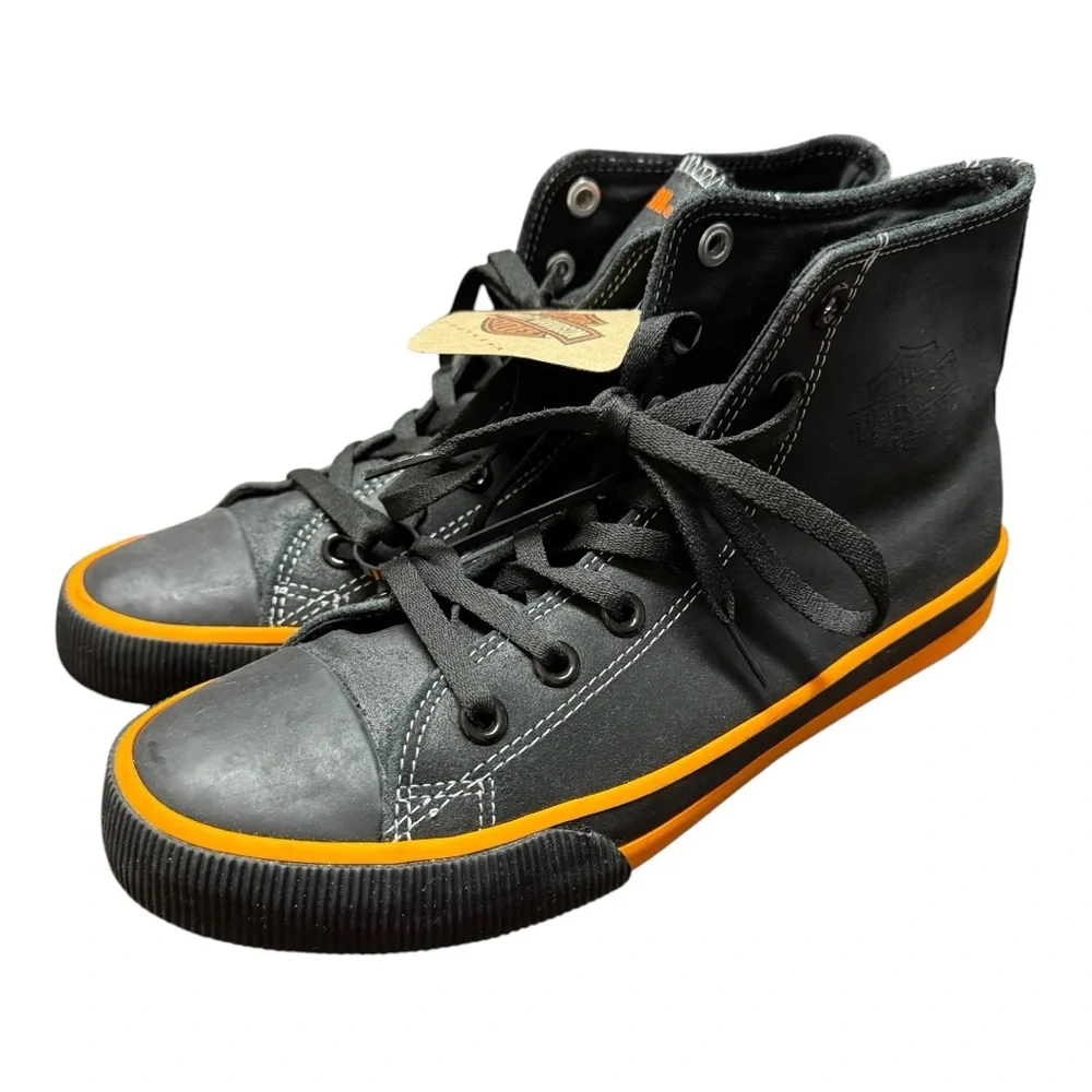 Men’s Harley Davidson Nathan HighTop Bar & Shield Sneaker Tennis Shoe Size 7.5 - Picture 4 of 8